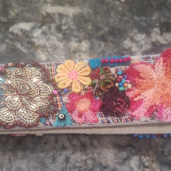 Colorful Floral Embroidered Belt with Tassel - Picture 13 of 14